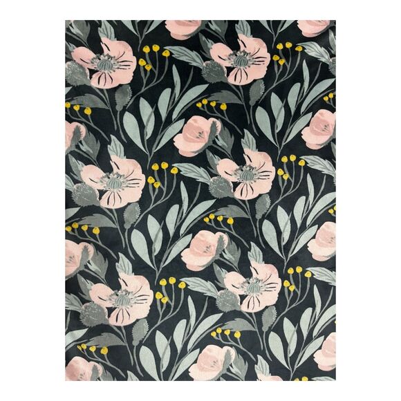 Lila & Jack Floral Baby Blanket Gray Pink Green Minky Floral - Picture 4 of 6